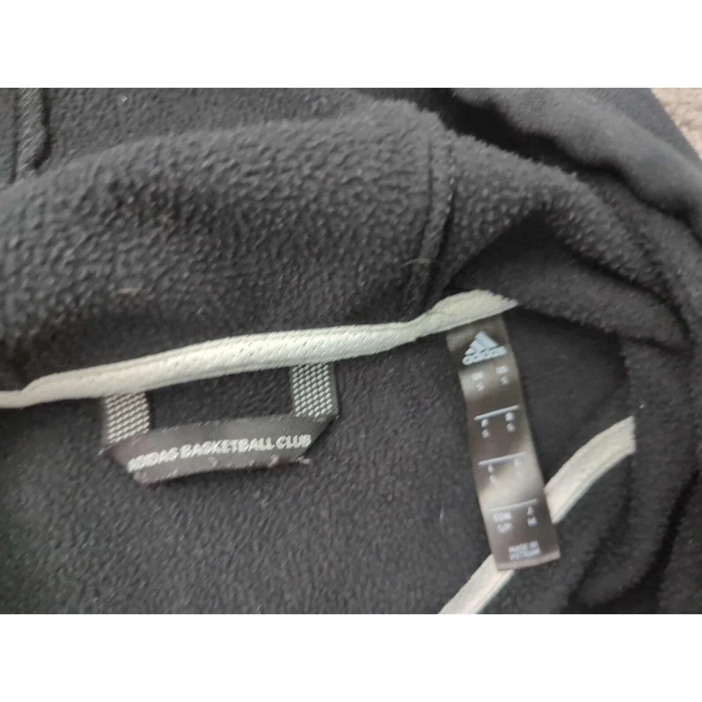 Adidas Full Zip Hoodie Mens Small Black adidas Basketball‎ Club Climawarm